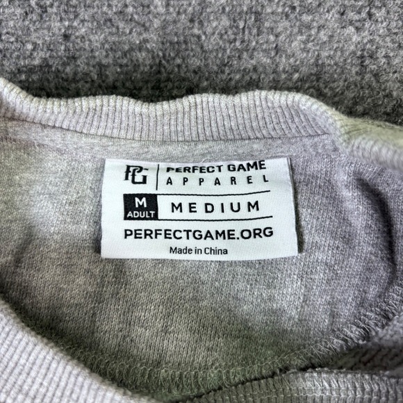 Perfect Game Apparel Sweatshirt Women Medium Gray Baseball Graphic Crewneck - Picture 5 of 6